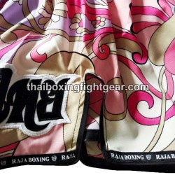Short de Boxe Thai Raja Boxing Flower Pink | Shorts Boxe Thai