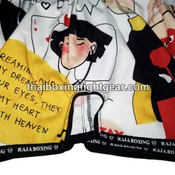Short de Boxe Thai Raja Boxing Blanc | Shorts Boxe Thai