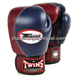 Gants de boxe thai Twins BGVL8 "Navy Maroon" | Gants