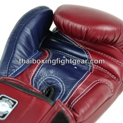 Gants de boxe thai Twins BGVL8 "Navy Maroon" | Gants