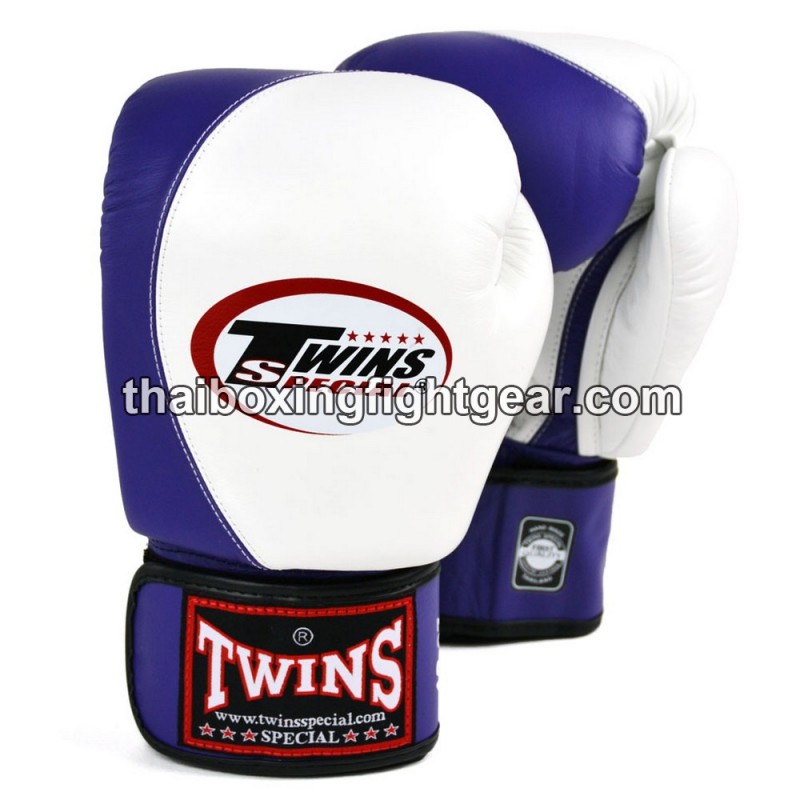Gants de boxe thai Twins BGVL8 "White Purple" | Gants