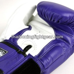 Gants de boxe thai Twins BGVL8 "White Purple" | Gants