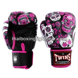 Gants de boxe thai Twins FBGVL3-53 "Skull Pink" | Gants