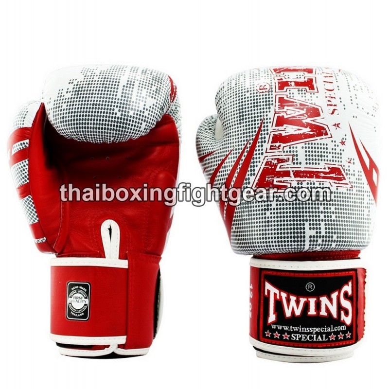 Gants de boxe thai Twins FBGVL3-TW5 "Red White" | Gants