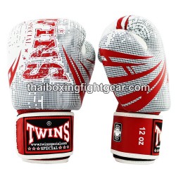 Gants de boxe thai Twins FBGVL3-TW5 "Red White" | Gants