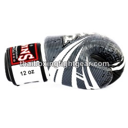 Gants de boxe thai Twins FBGVL3-TW5 "White Black" | Gants