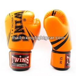 Gants de boxe thai Twins FBGVS3-TW6 " Edition Debutant "Orange"" | Gants Boxe Thai