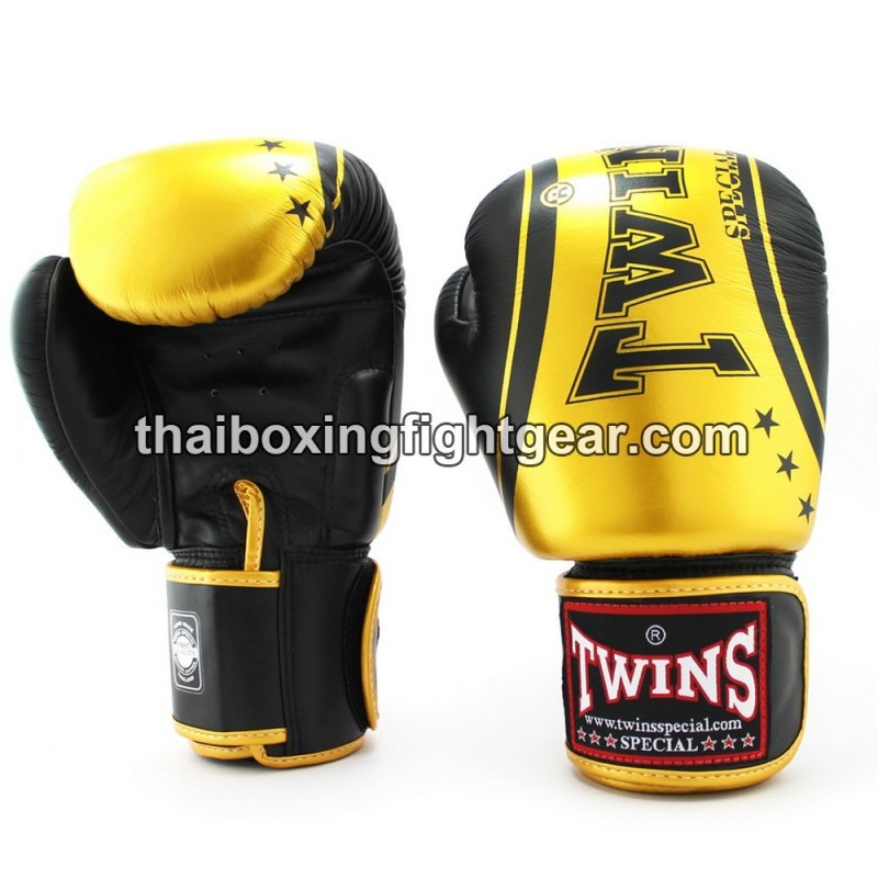 Gants de boxe thai Twins FBGVL3-TW4 "Black Gold" | Gants