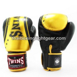 Gants de boxe thai Twins FBGVL3-TW4 "Black Gold" | Gants