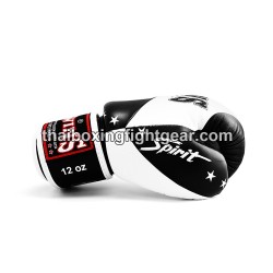 Gants de boxe thai Twins BGVL10 "White Black" | Gants