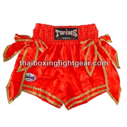 SHORT DE BOXE THAI TWINS "BOW-KNOT Red" | Ladies