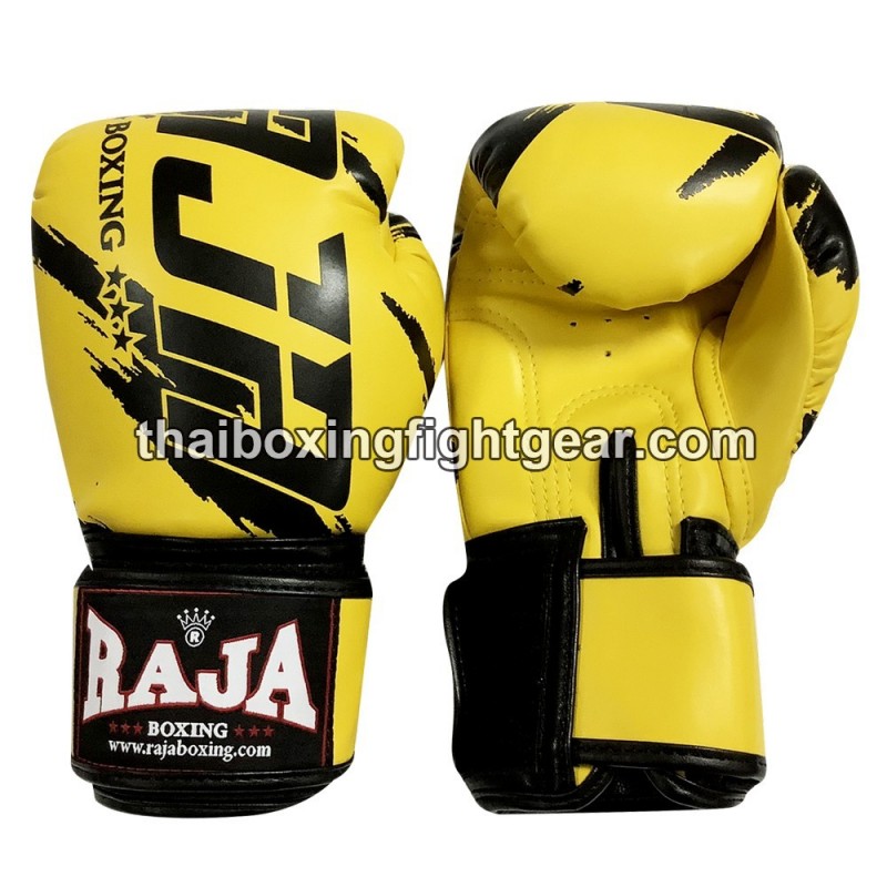 Raja Boxing Gants de boxe  Muay Thai"Tattoo Yellow" | Gants