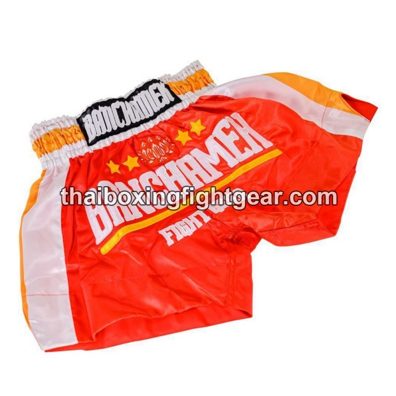 Short de boxe thai Buakaw Banchamek "BFG4-4 RED WHITE GOLD" | Shorts