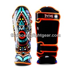 Protège-tibias double protections Twins FSGL10-57 CUIR "INDIAN" | Protections
