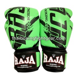 Raja Boxing Gants de boxe  Muay Thai"Tattoo Green" | Gants