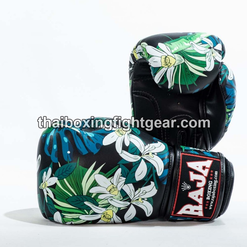 Raja Boxing Gants de boxe  Muay Thai "Orchid Black" | Gants