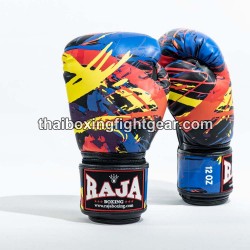 Raja Boxing Gants de boxe  Muay Thai "Paint Black" | Gants