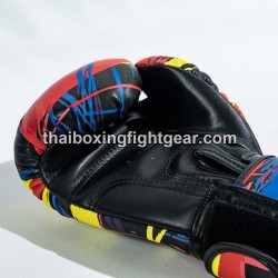 Raja Boxing Gants de boxe  Muay Thai "Paint Black" | Gants