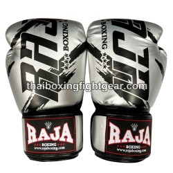 Raja Boxing Gants de boxe  Muay Thai"Tattoo Silver" | Gants