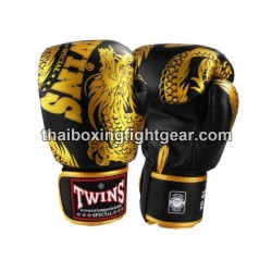 Gants de boxe thai Twins FBGVL3-49 "Dragon" or noir | Gants