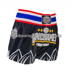 Short de boxe thai Buakaw Banchamek "BFG4-3 BLACK RED BLUE" | Shorts
