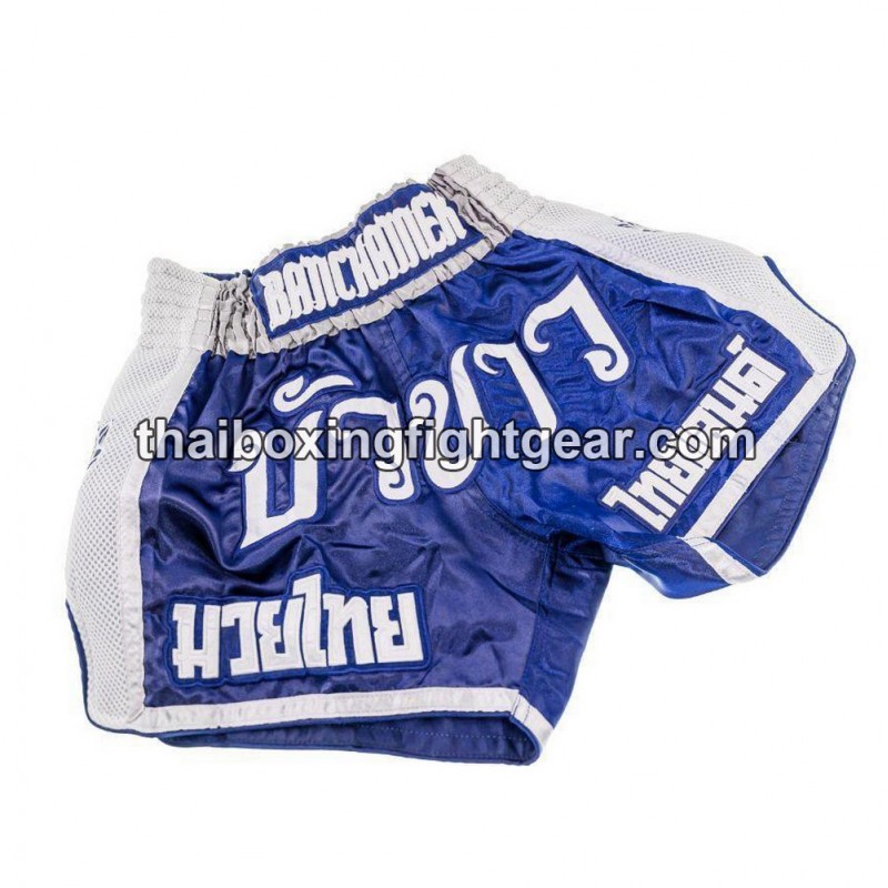 Short de boxe thai Buakaw Banchamek "BFG6-3 NAVY SILVER WHITE" | Shorts
