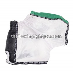 Short de boxe thai Buakaw Banchamek "BFG6-1 WHITE GREEN BLACK" | Shorts