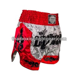 Short de boxe thai Buakaw Banchamek "BFG33-3 RED GREY" | Shorts