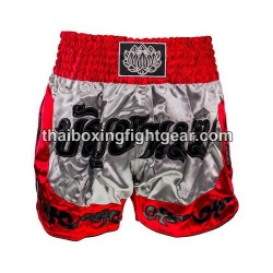 Short de boxe thai Buakaw Banchamek "BFG33-3 RED GREY" | Shorts