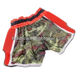 Short de boxe thai Buakaw Banchamek "BFG5-2 CAMO RED GOLD" | Shorts