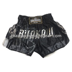 Buakaw Banchamek Muay Thai Boxing Shorts BSH2 BLACK SILVER | Shorts