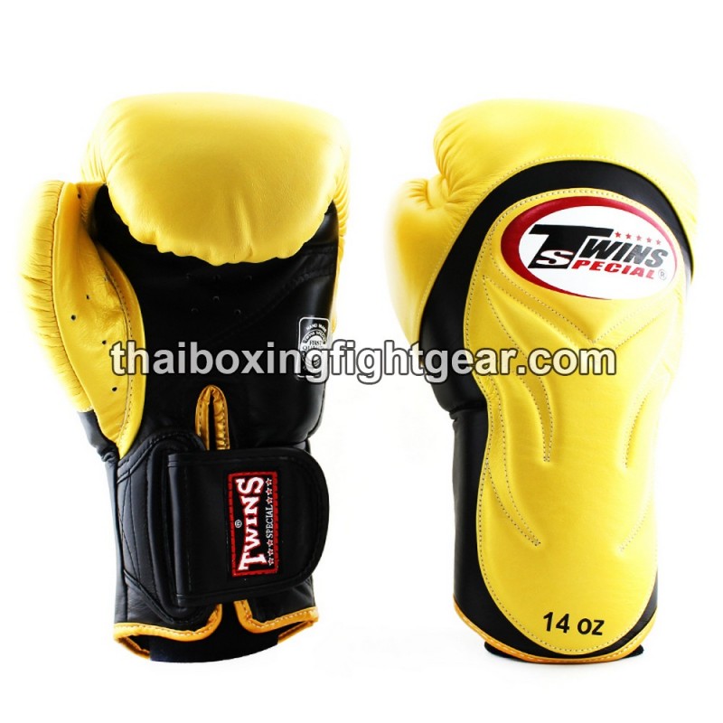 Gants de boxe thai Twins BGVL6 Black / Gold | Gants