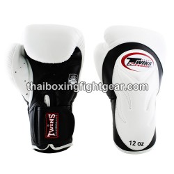 Gants de boxe thai Twins BGVL6 Noir Blanc | Gants