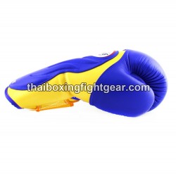 Gants de boxe thai Twins BGVL6 Or Bleu | Gants