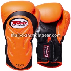 Gants de boxe thai Twins BGVL6 Noir Orange | Gants