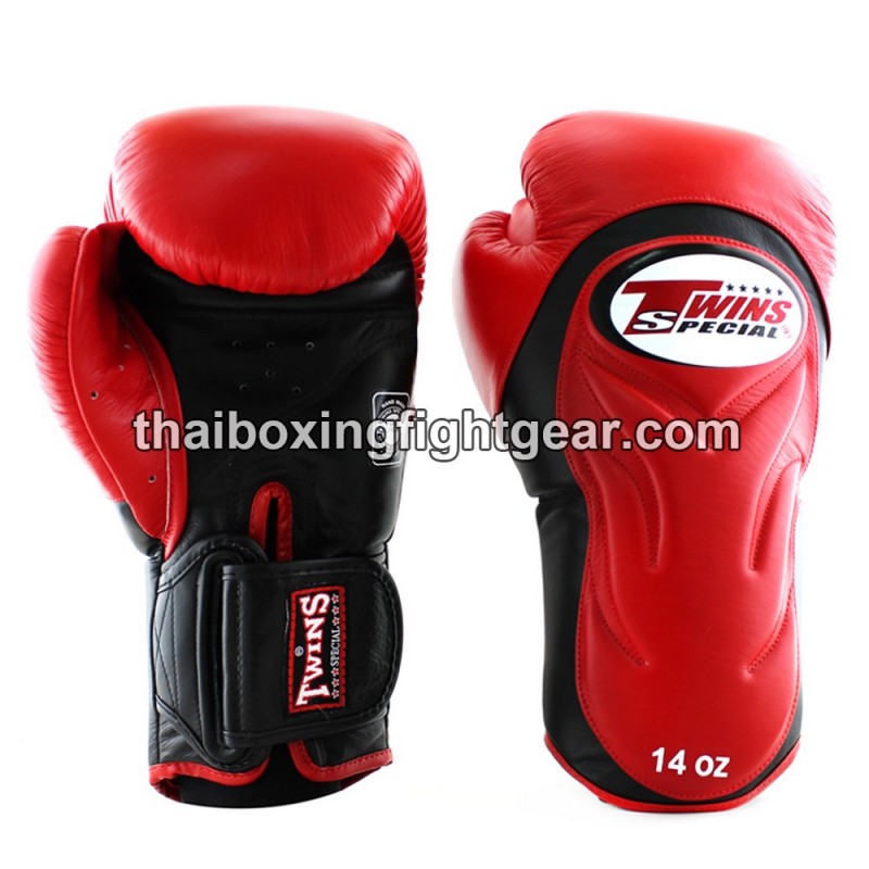 Gants de boxe thai Twins BGVL6 Rouge Noir | Gants