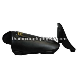 Fairtex SP8 Protèges Tibias de Muay Thai Cuir Noir | Protège-tibias