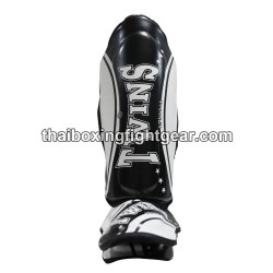 Protège-tibias double protections Twins FSGL-10 TW4  CUIR "Black White" | Protections