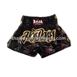 Short de Boxe Thai Raja Boxing Classic Noir | Shorts Boxe Thai