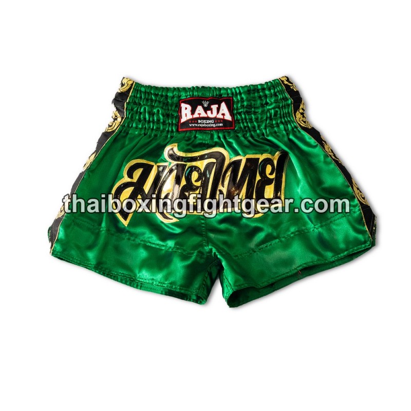 Short de Boxe Thai Raja Boxing Classic Vert | Shorts Boxe Thai