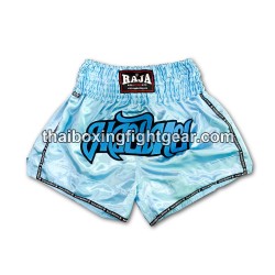 Short de Boxe Thai Raja Boxing Classic Bleu Ciel | Shorts Boxe Thai