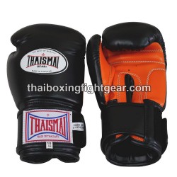 Gants de boxe thai Thaismai BG124 Noir Orange | Gants