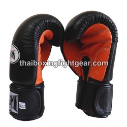 Gants de boxe thai Thaismai BG124 Noir Orange | Gants
