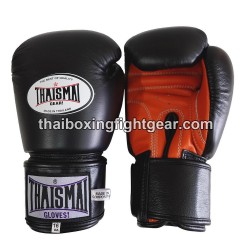 Gants de boxe thai Thaismai BG124 Noir Orange | Gants