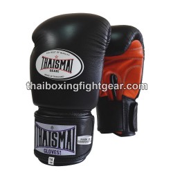 Gants de boxe thai Thaismai BG124 Noir Orange | Gants