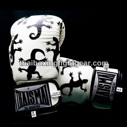 Gants de boxe thai Thaismai BG124 "LIZARD" Blanc | Gants