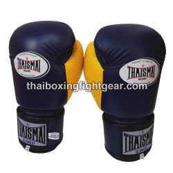 Gants de boxe thai Thaismai BG124 Jaune Marine | Gants