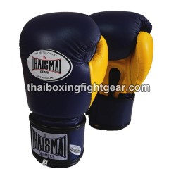 Gants de boxe thai Thaismai BG124 Jaune Marine | Gants