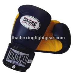 Gants de boxe thai Thaismai BG124 Jaune Marine | Gants