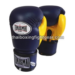 Gants de boxe thai Thaismai BG124 Jaune Marine | Gants
